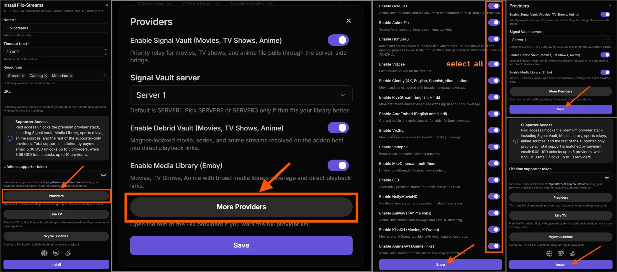 Installing the Flix-Streams add-on