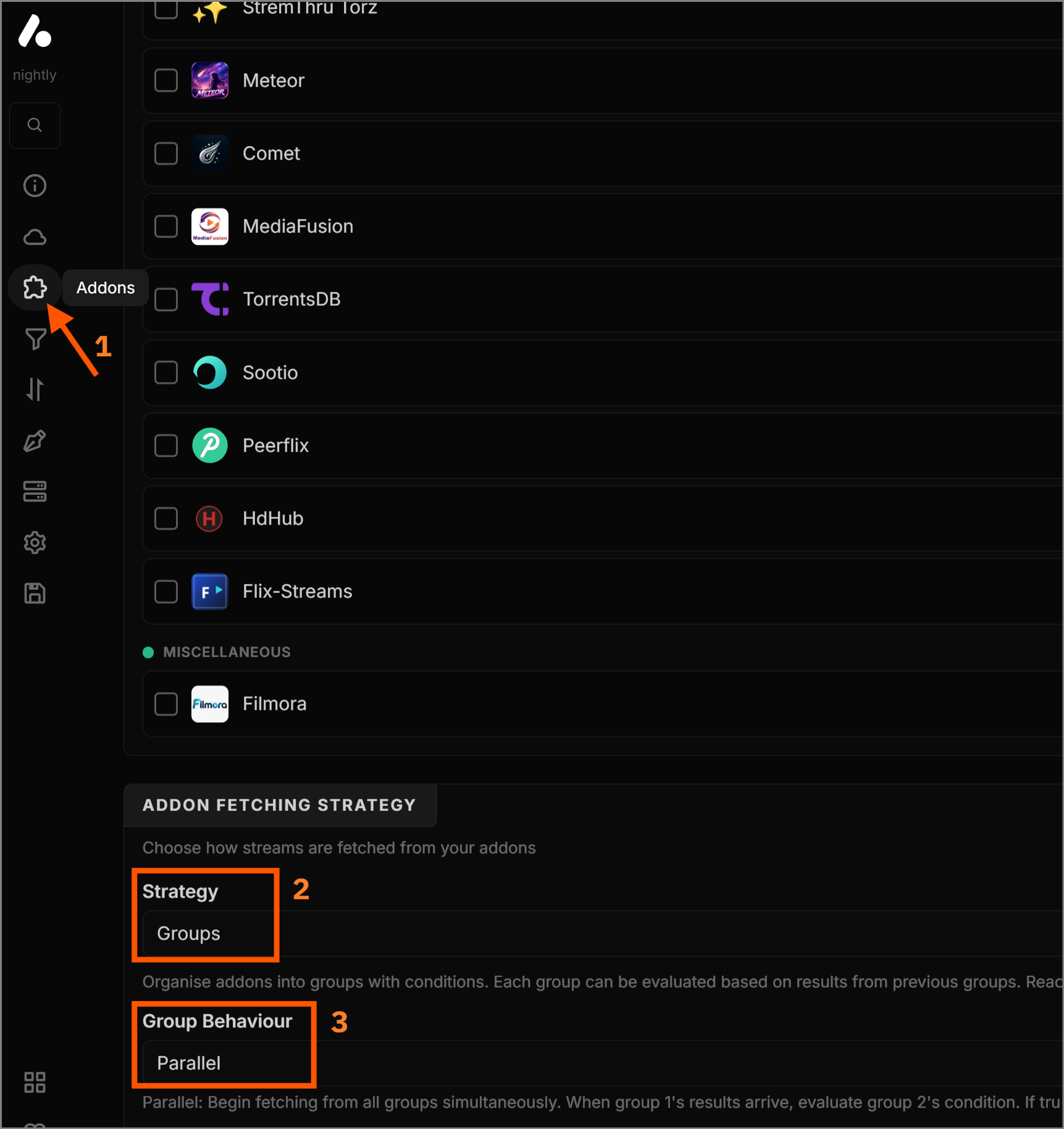 Setting the add-on Group Behaviour to Parallel